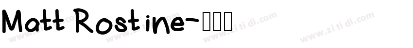 Matt Rostine字体转换